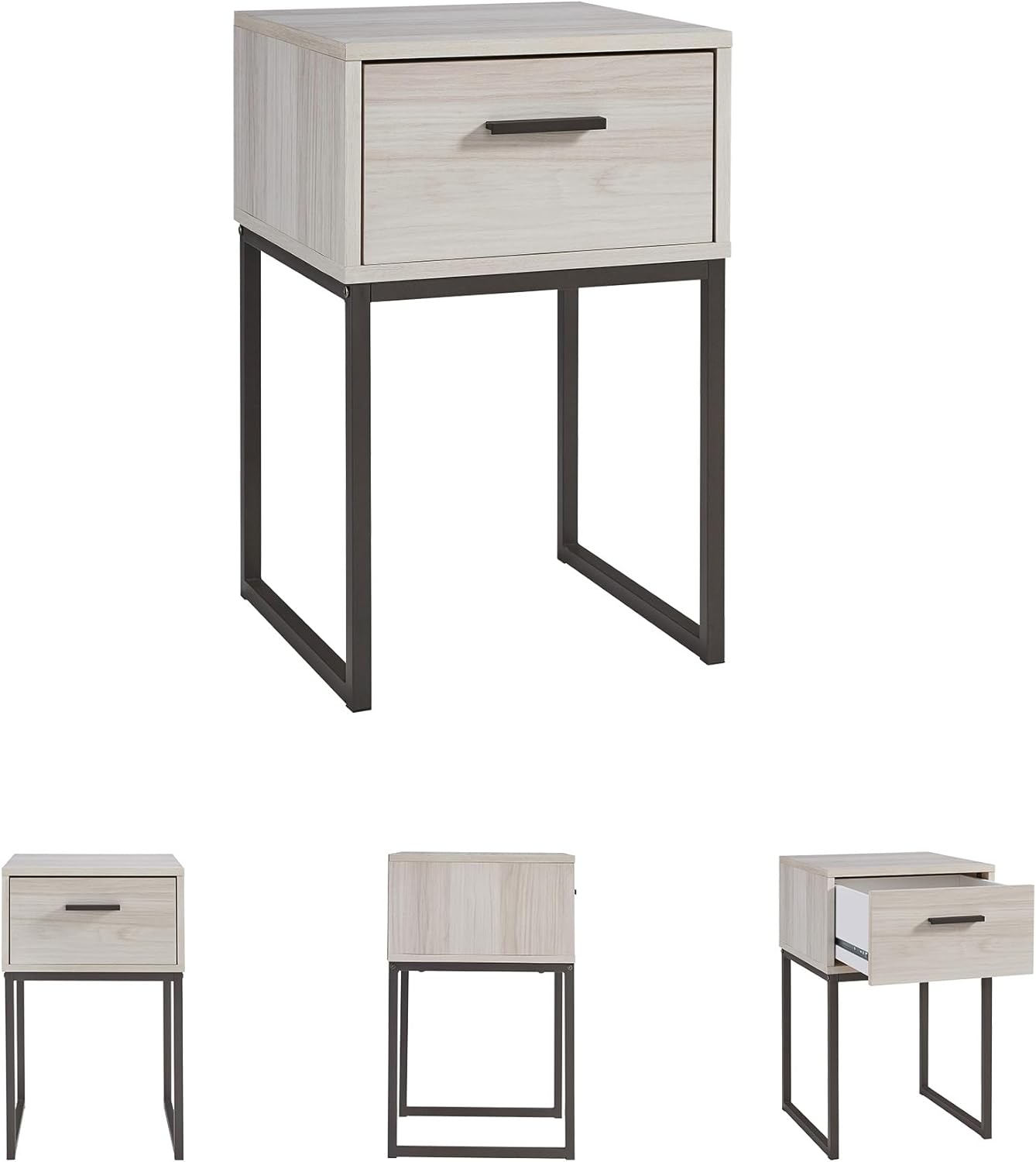 Signature Design by Ashley Socalle 1 Drawer Nightstand, 26" Tall, Natural Beige