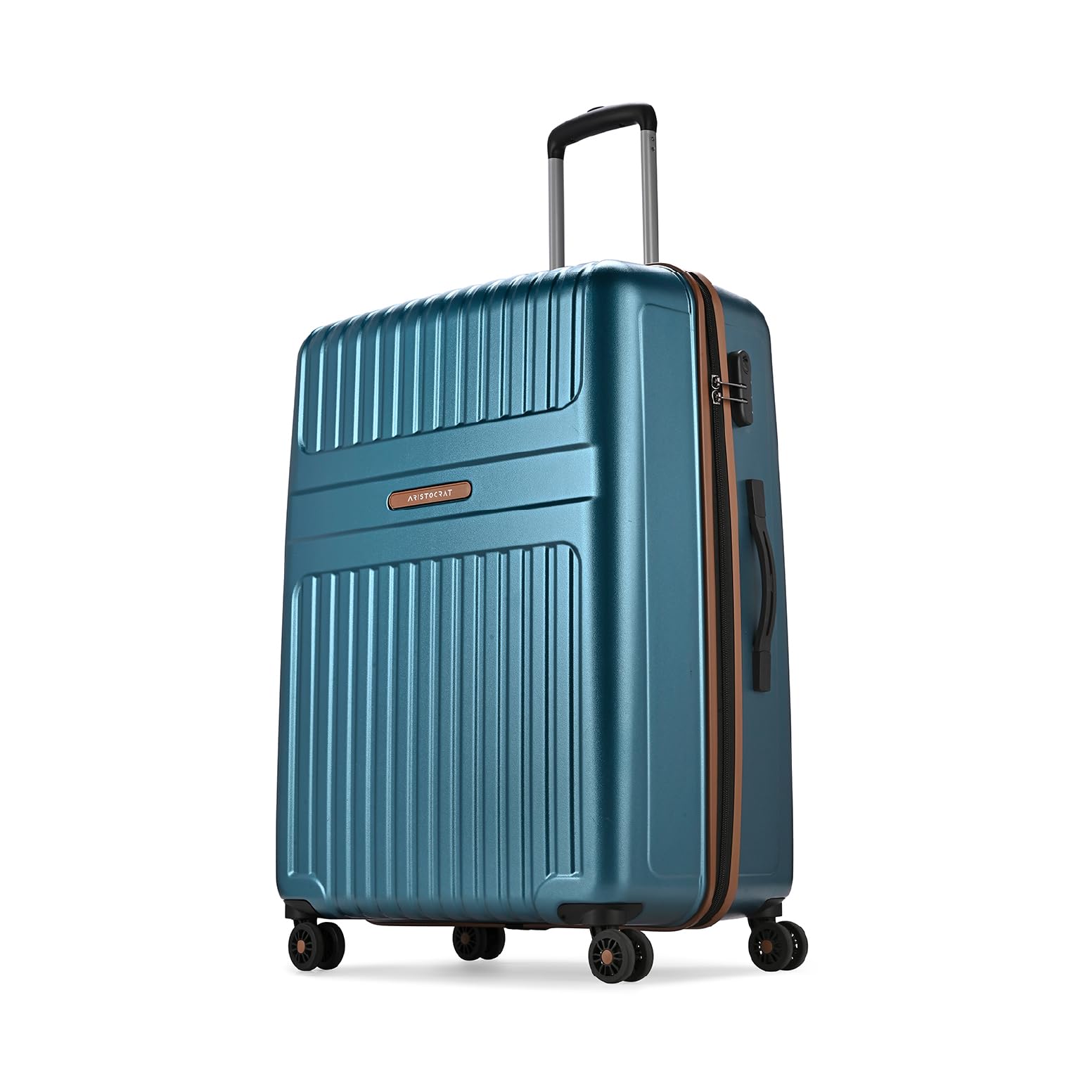 Atlas Check-in Trolley Bag 66cm | Medium | Hard Luggage | Smooth 8-Wheel Suitcase | Secure Combination Lock with Sturdy Zipper | Full Fabric Convipack | 3-Year Warranty (Teal Blue)-image-25