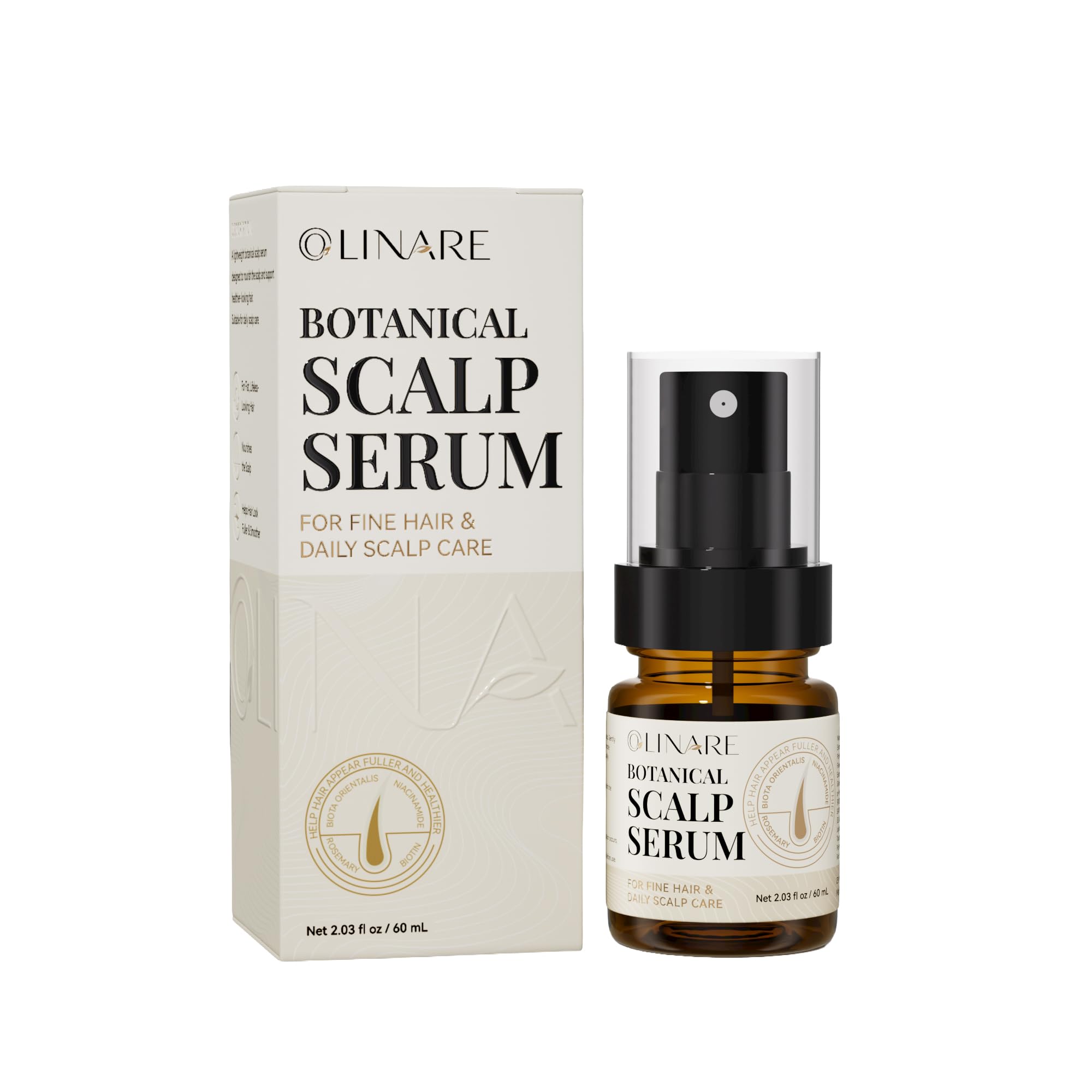 Olicare Hair Growth Spray-Advanced Hair Growth Serum for Women & Men | Non-Greasy Scalp Care with Biotin, Rosemary Extract & Ginseng | Leave-In Hair Thickening Serum for Thinning Hair | 2.03 Fl Oz