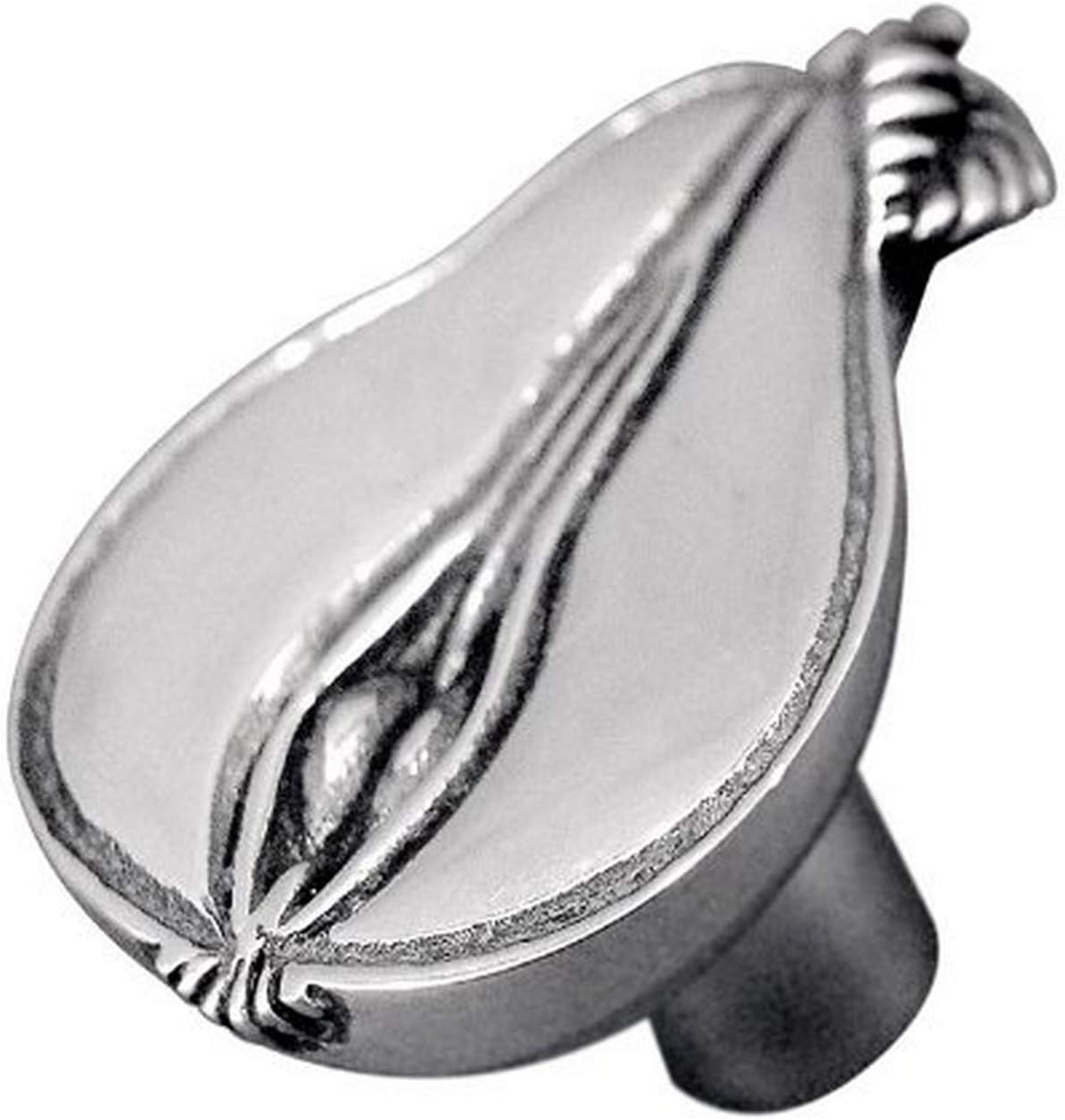 Vicenza Designs K1079 Fiori Pear Knob, Large, Antique Silver
