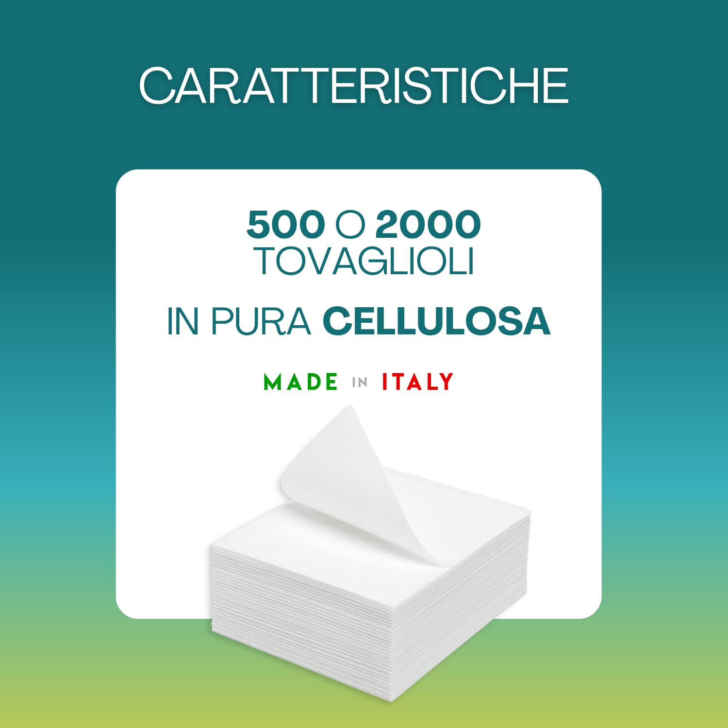 Virsus 2000 tovaglioli di Carta doppio velo 33x33 Pura cellulosa 40cf da 50 pezzi tovagliolo Carta