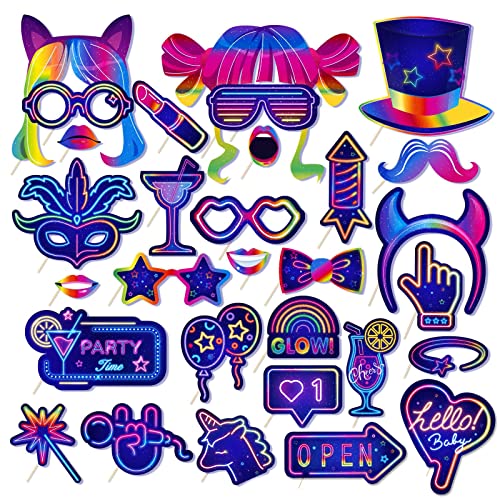Lot De 30 Accessoires De Photomaton, Photobooth Anniversaire