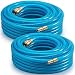 Produktbild 2x Deuba Druckluftschlauch 15m PVC Schnellkupplung 15 bar 1/4' Anschluss Ø Innen 6mm Außen 13mm Gewebeschlauch Kompressor