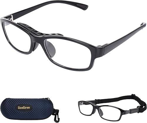 Gafas deportivas, gafas de seguridad para fútbol, con correa ajustable, patillas intercambiables para hombres y jóvenes