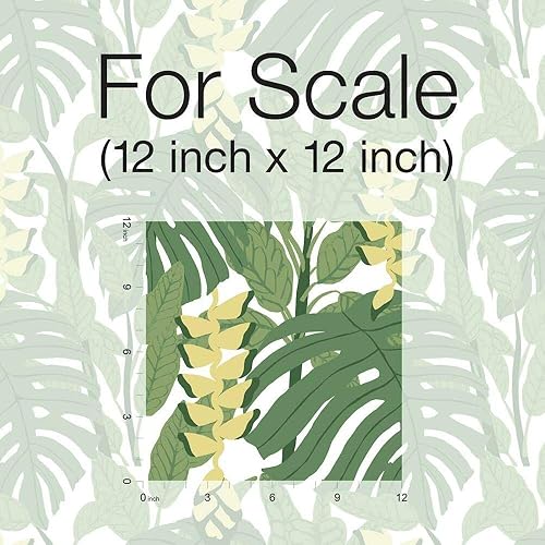 Miniatura 9 de RoomMates RMK11531RL Finlayson - Papel tapiz autoadhesivo verde y amarillo Bunaken