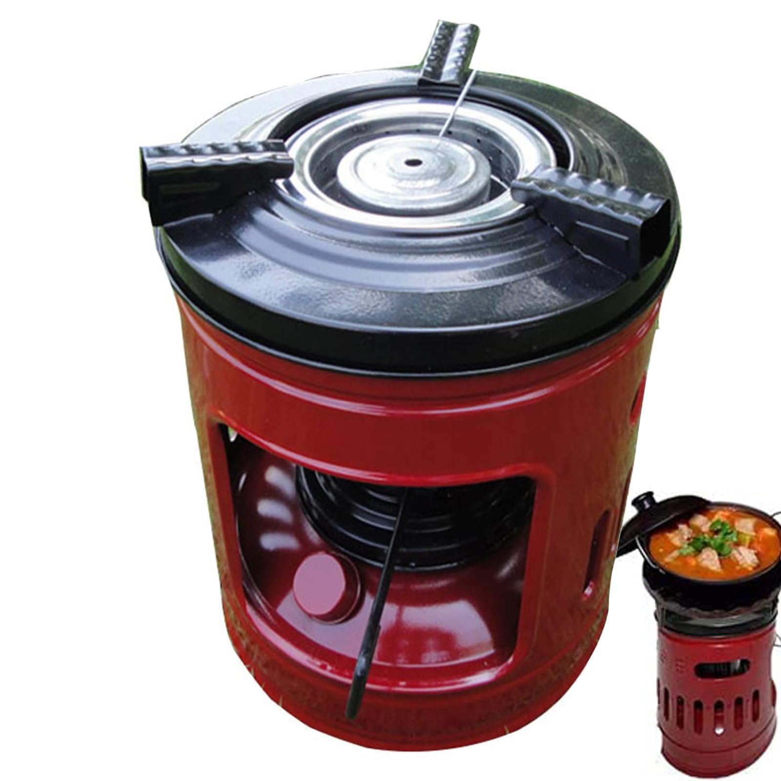 Poêle Pétrole Diesel 1,5L Extérieur, Petit Réchaud Randonnée Réglable, Chauffage Voyage Cuisson Camping, pour Randonnée Sac à Dos 2-4 Personnes (Essence Interdite)