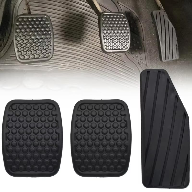 3 Stück Auto Pedalbelag Set für VW Golf 7 MK7 2013-2020, Pedalkappen Schutz rutschfest Gaspedal Kupplungspedal Gummibezug Autozubehör