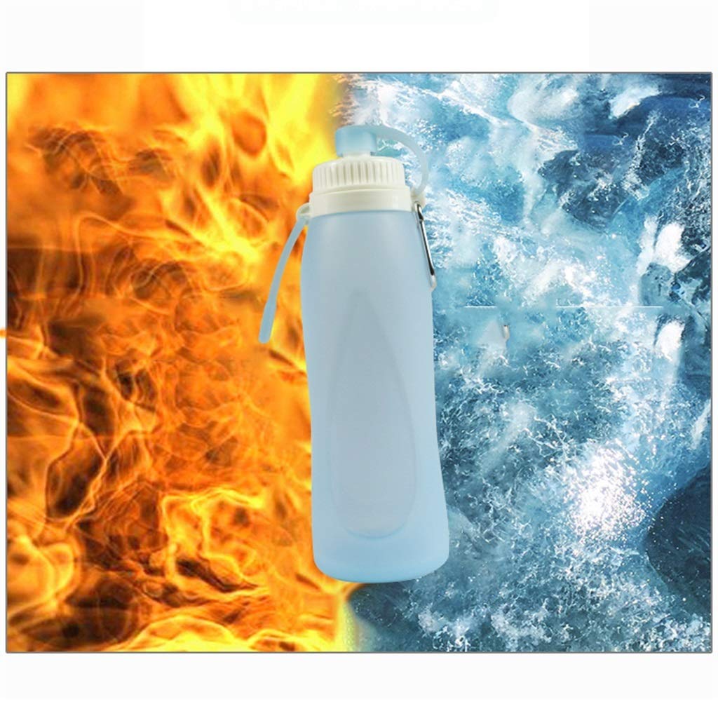 Bottiglia d'Acqua Pieghevole, 500ml Portatile Gel di Silice for Il Ciclismo Coppa Pieghevole (3 Colori)