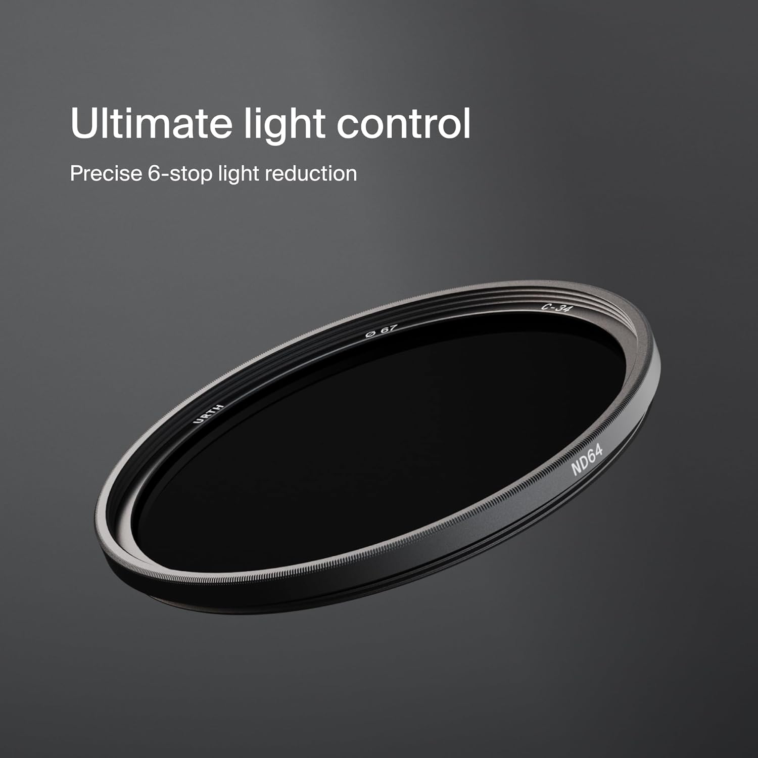Urth 43mm ND64 Lens Filter (Pro) — Professional-Grade 6-Stop Neutral Density, Ultra-Slim Advanced Nano Multi-Coated Optics for Cameras
