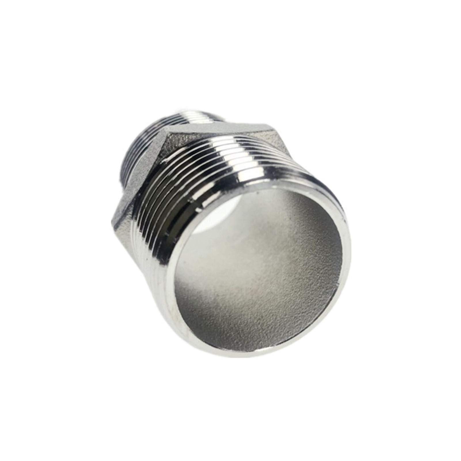Männliche gerader Sechseckverbindung Nippel Rohrverbindung 304 Armaturen Edelstahlgewinde 1/2 "Stecker + ABC DShanLa (Thread Specification : DN100)