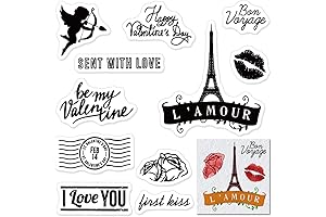 Valentine's Day Eiffel Tower Clear Stamps