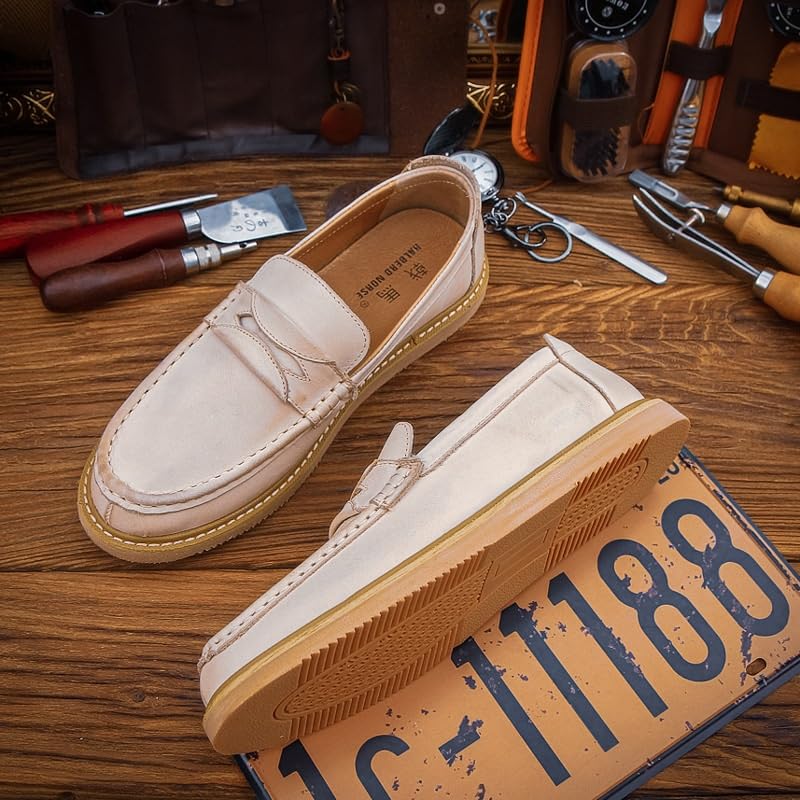 Men's Loafers Leather Inner Comfortable Breathable Casual Non-Slip Soft Sole Lightweight Suitable for Daily Work3