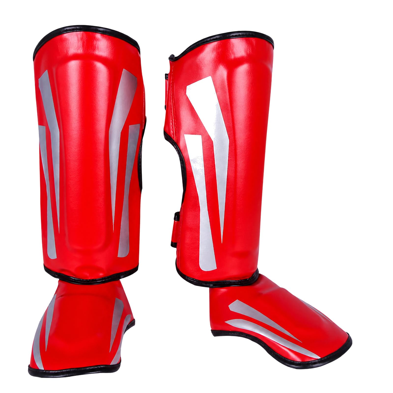 Parastinchi Piedi Protezione Shin Guard,Piedi Protezione Shin Guard,Boxing Parastinchi Uomo e Donna,Regolabili,Traspirante,per Boxe,Sport da Combattimento e Allenamento Quotidiano