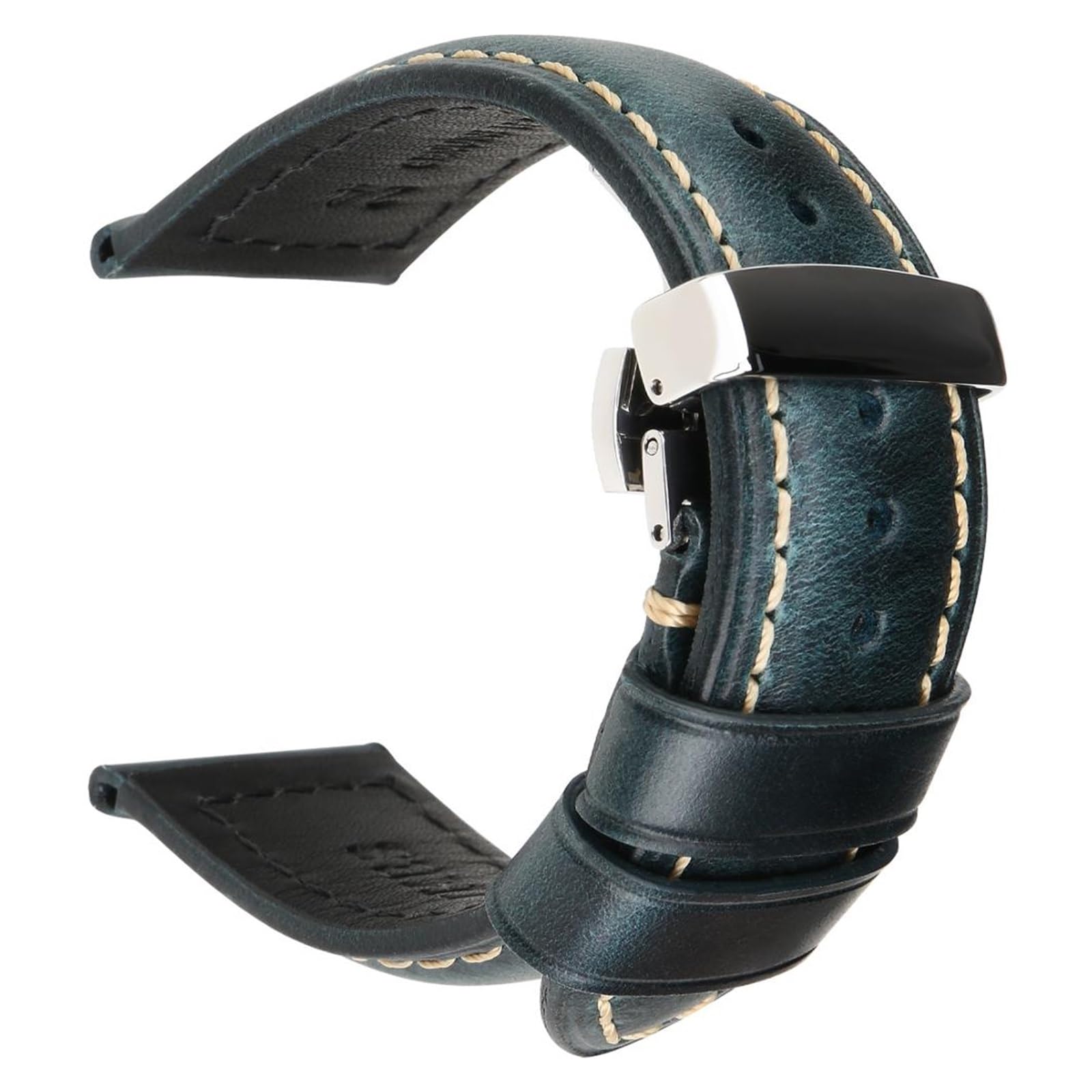 Run Ken Mode Unisex Kalbsleder Uhrenarmband 18mm 19mm 20mm 22mm 24mm 26mm Öl Wachs Leder Armband