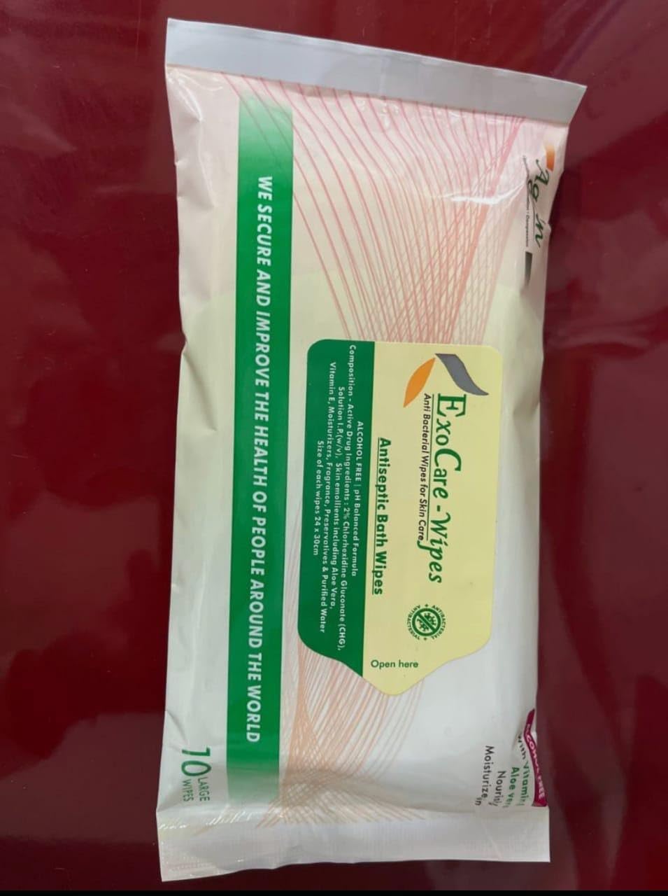 ExoCare Antiseptic Bath Wipes, 24 x 30 cm, 10 Count, Alcohol-Free (24cm*30cm) ExoCare Antiseptic Bath Wipes, 24 x 30 cm, 10 Count, Alcohol-Free (24cm*30cm)