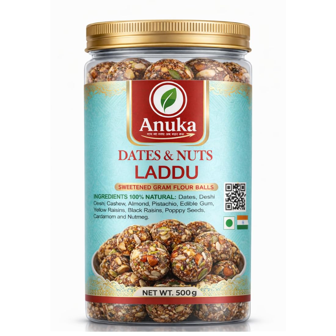Healthy Dates & Nuts Laddu 400g | No Added Sugar | 100% Natural Homemade Healthy Sweet | Dry Fruits Energy Balls-image-7