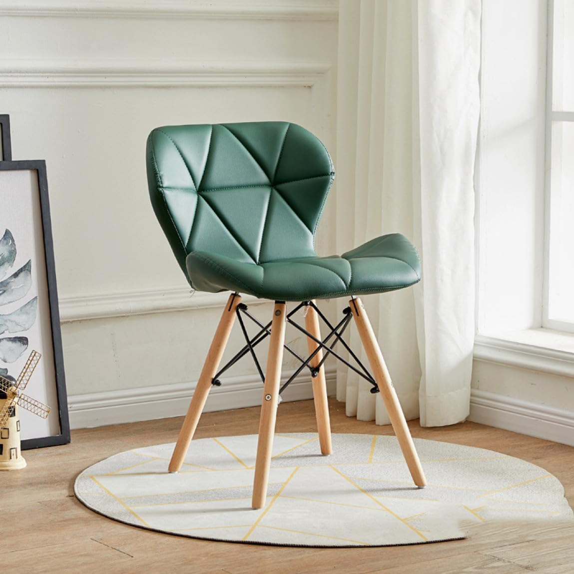 【4脚】【ダークグリーン】ダイニングチェア 椅子 イス レザー　食卓椅子　レトロ 楽天市場】4脚セットダイニングチェア 4脚 椅子 イス レザー