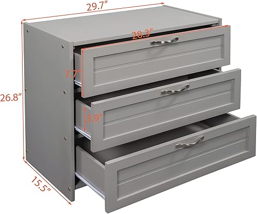 Miniatura 8 de NCKMYB Cama alta baja de madera con tobogán y almacenamiento cama alta de tamaño individual con cómoda para niños y niñas gris