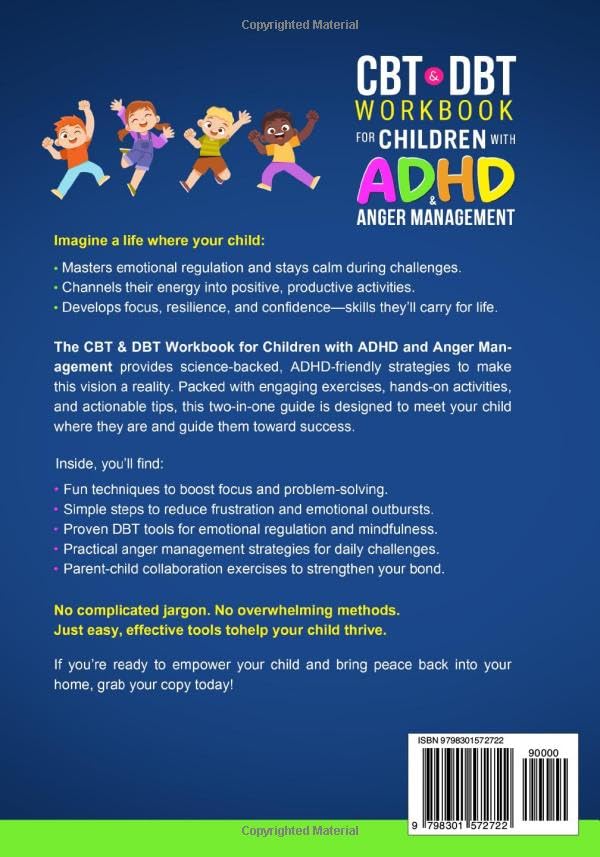Image of CBT & DBT Workbook for Children with ADHD & Anger Management (2 BOOKS IN 1): Fun and Engaging Techniques to Build Emotional Intelligence, Improve Focus, and Master Emotional Regulation (ADHD Thrive)