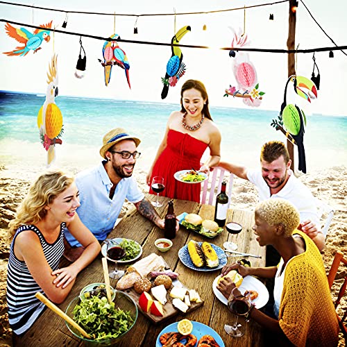 Tropical Birds Paper Hanging Party Decorations, 6 Pieces by Kesote - Image 4