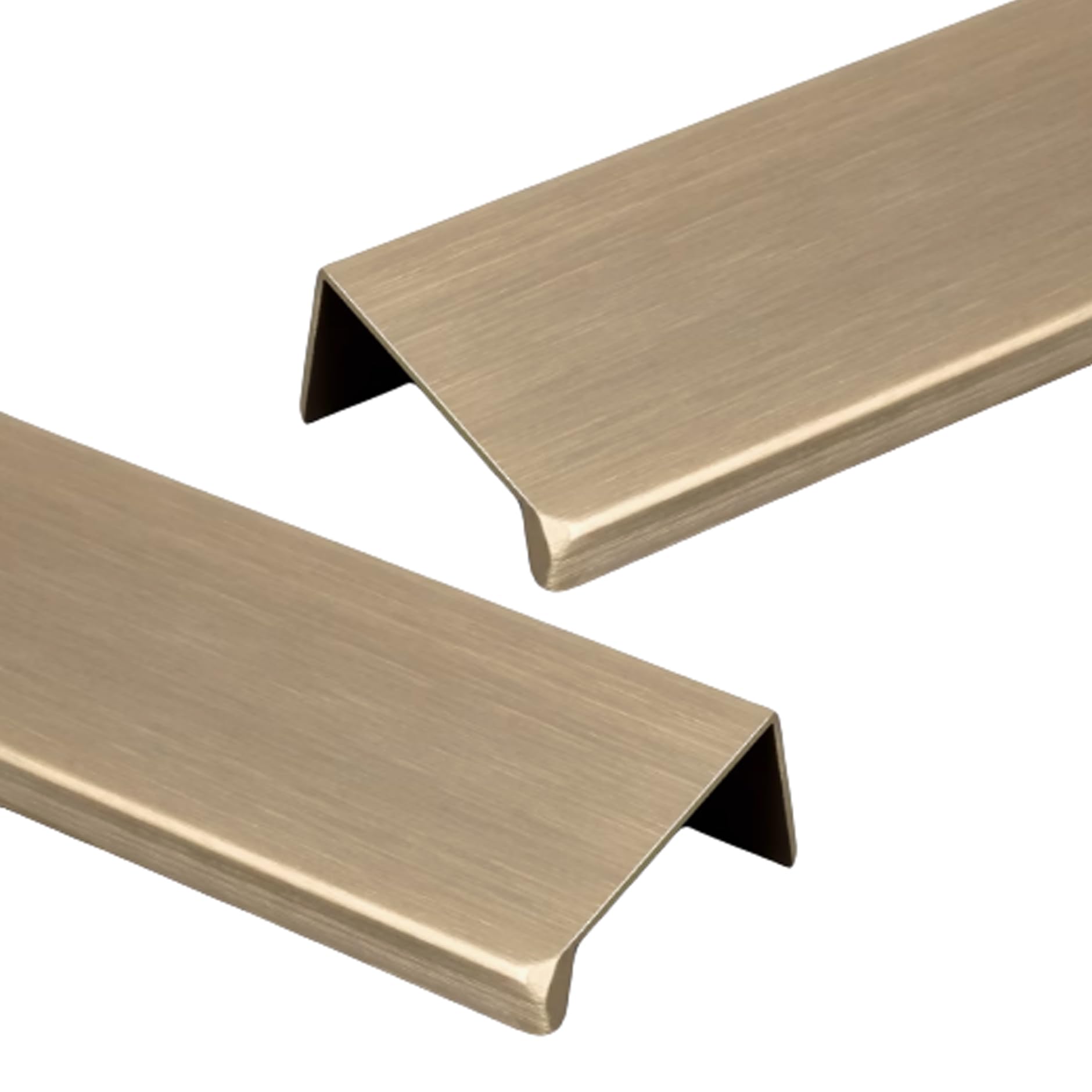 Jialuo0318 Brushed Bronze Invisible Handles Aluminium Alloy Furniture Pull Concealed Pull Kitchen Cupboard Handles Finger Edge Pull Door Knob Cabinet Drawer Handle 2 Piece (,Length 150Mm)