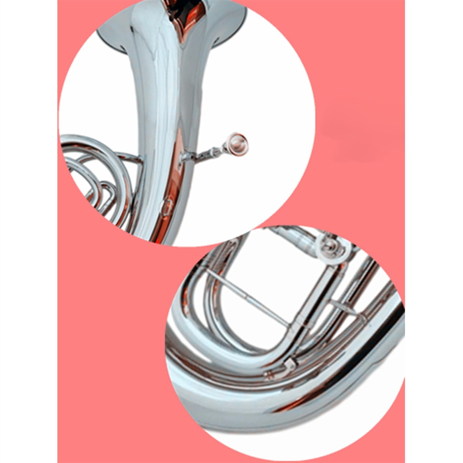 Professionelles Euphonium Euphonium Mit Vier Flachen Tasten, Western-Blechblasinstrument, Vernickelte B-Tuba Mit Zubehör