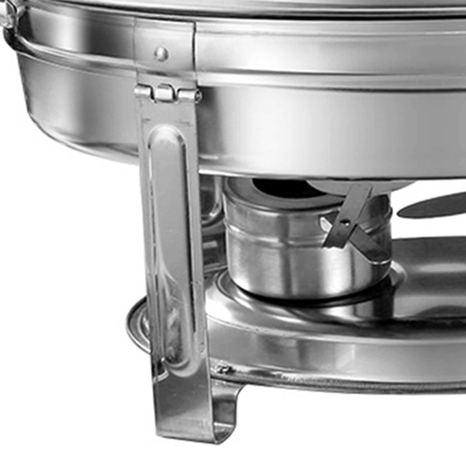 Qianly Buffet Chafing Dishes Equipados con Calentador de Alimentos Tapa Hermética Y Bandeja para Servir Frutas Hechos en Acero Inoxidable Resistente Adecuado