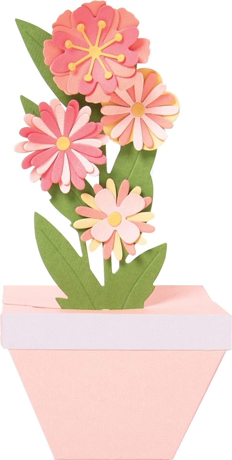 Thinlits Die Set 9 Pack 664360 Pop-Up Plant Pot by Georgie Evans, Multi-colour - Image 4