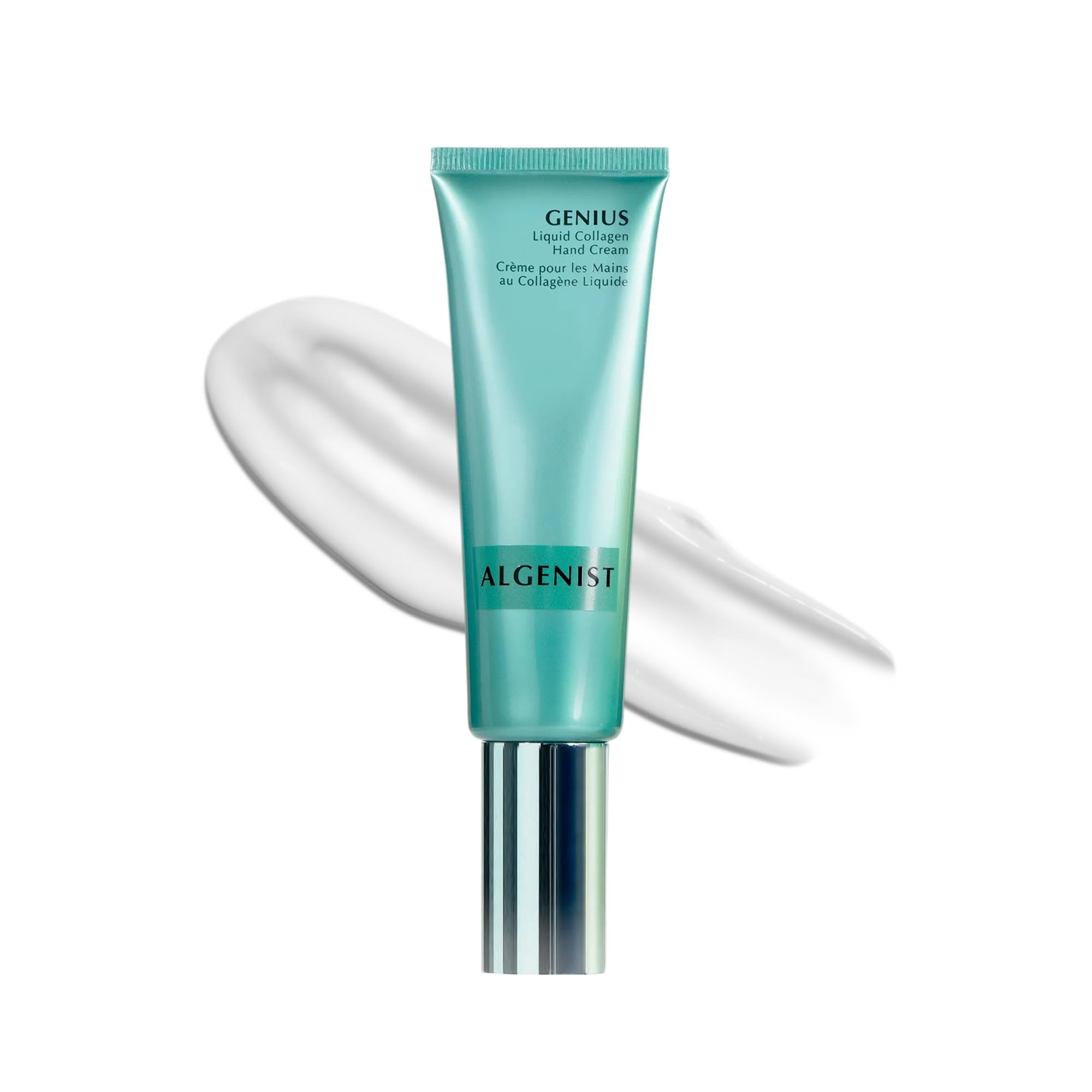 Algenist GENIUS Liquid Collagen Hand Cream - Advanced, Fast-Absorbing Moisturizer for Dry Hands with Active Vegan Collagen & Shea Butter - Non-Comedogenic & Hypoallergenic Skincare (50ml / 1.7oz)