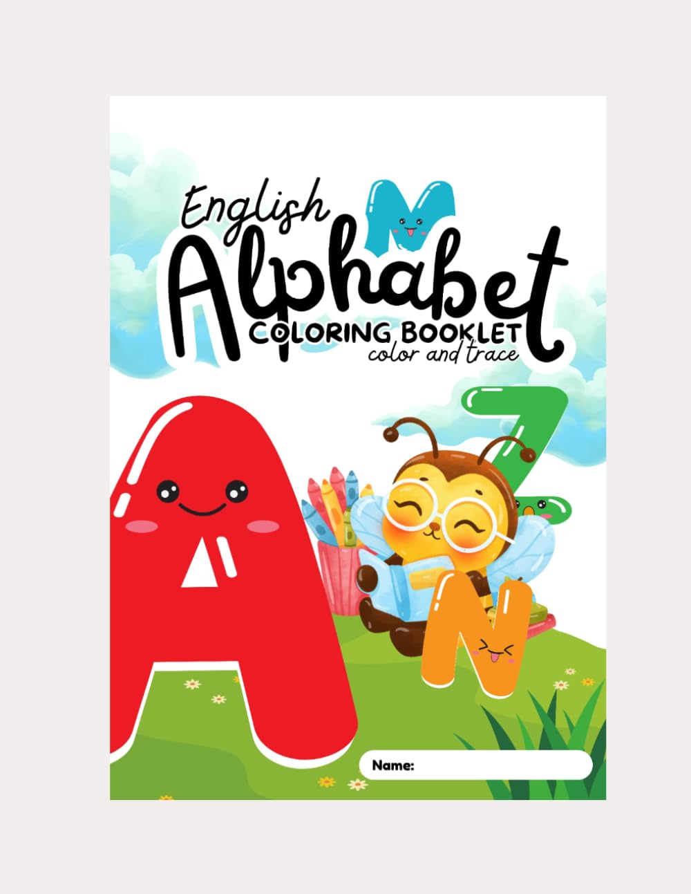 English Alphabet Coloring Booklet color and trace