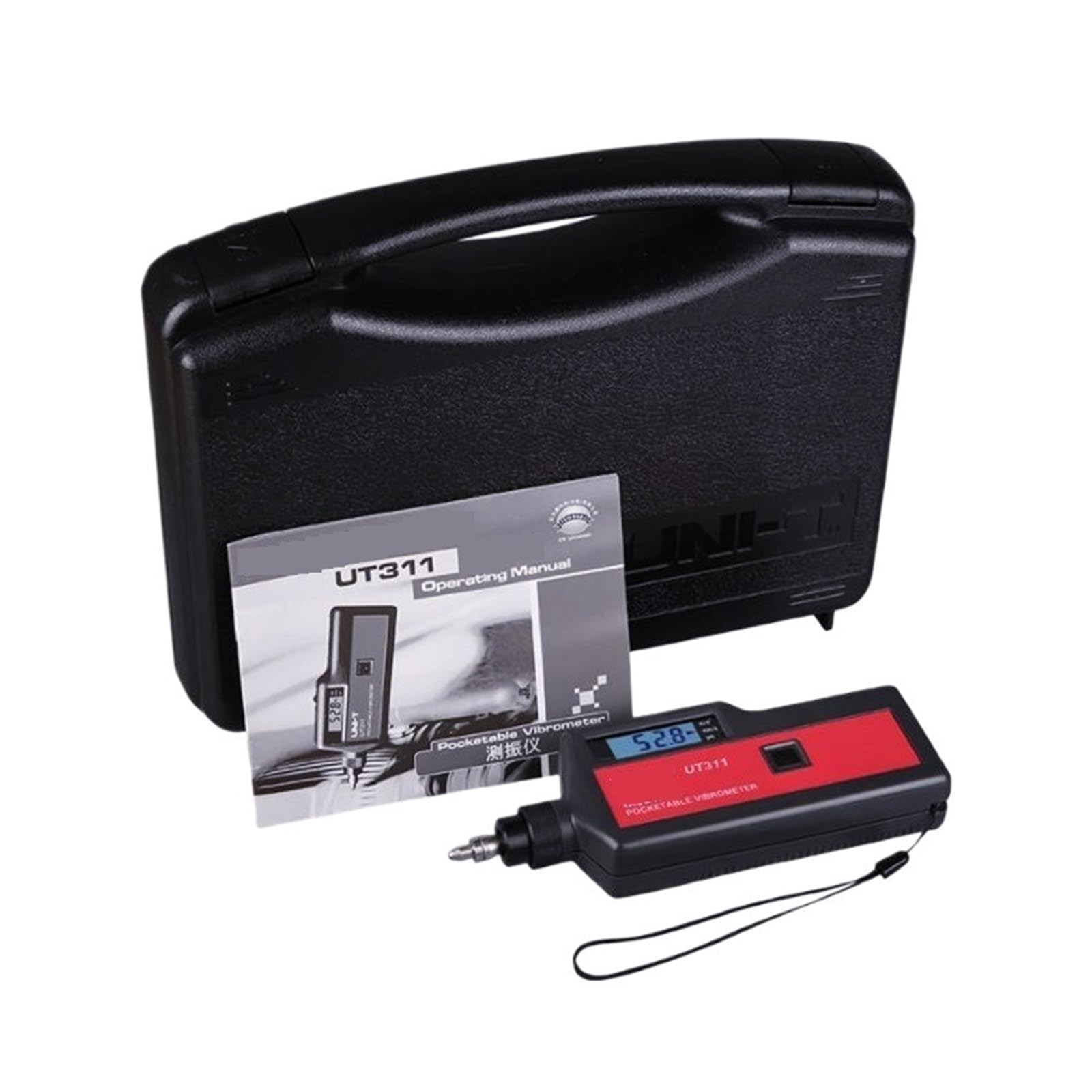 Vibration Tester Digital Acceleration Velocity Displacement Test Data Hold/Auto Power Measurement Meter Split Vibrometer Vibration Tester(UT311)