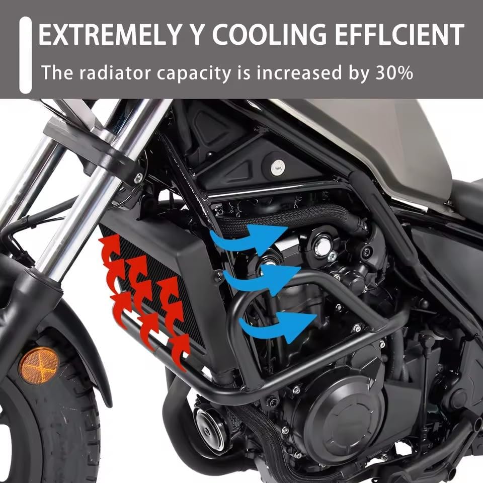 Motorcycle Engine Radiator Cooler Cooling for Honda Rebel CMX 500 CMX500 CL500 CL300 2017-2023 2021 2020 Aluminium Accessories