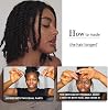 16 Pulgadas 4 Bundles Cabello Afro Kinky Rizado Bulk para Mini Trenzas Twists, Cabello Sintético Afro Kinky Bulk para Micro Spring Twist, Reparación de Extensiones Dreadlocks Locs Negro Natural 40 Gramos 5