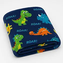 Manta Cobertor Em Microfibra 180x200cm Toque Aveludado Estampada Solteiro King 1 Peça | ADMIRARE (DINO)