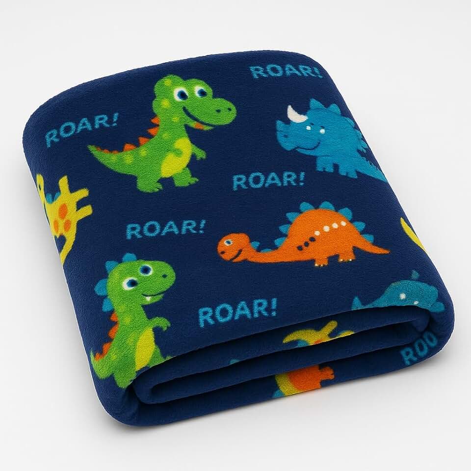 Manta Cobertor Em Microfibra 180x200cm Toque Aveludado Estampada Solteiro King 1 Peça | ADMIRARE (DINO)