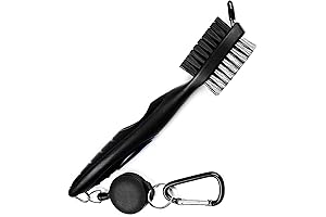 Extendable Golf Brush Cleaner with Groove Cleaner and Retractable Clip