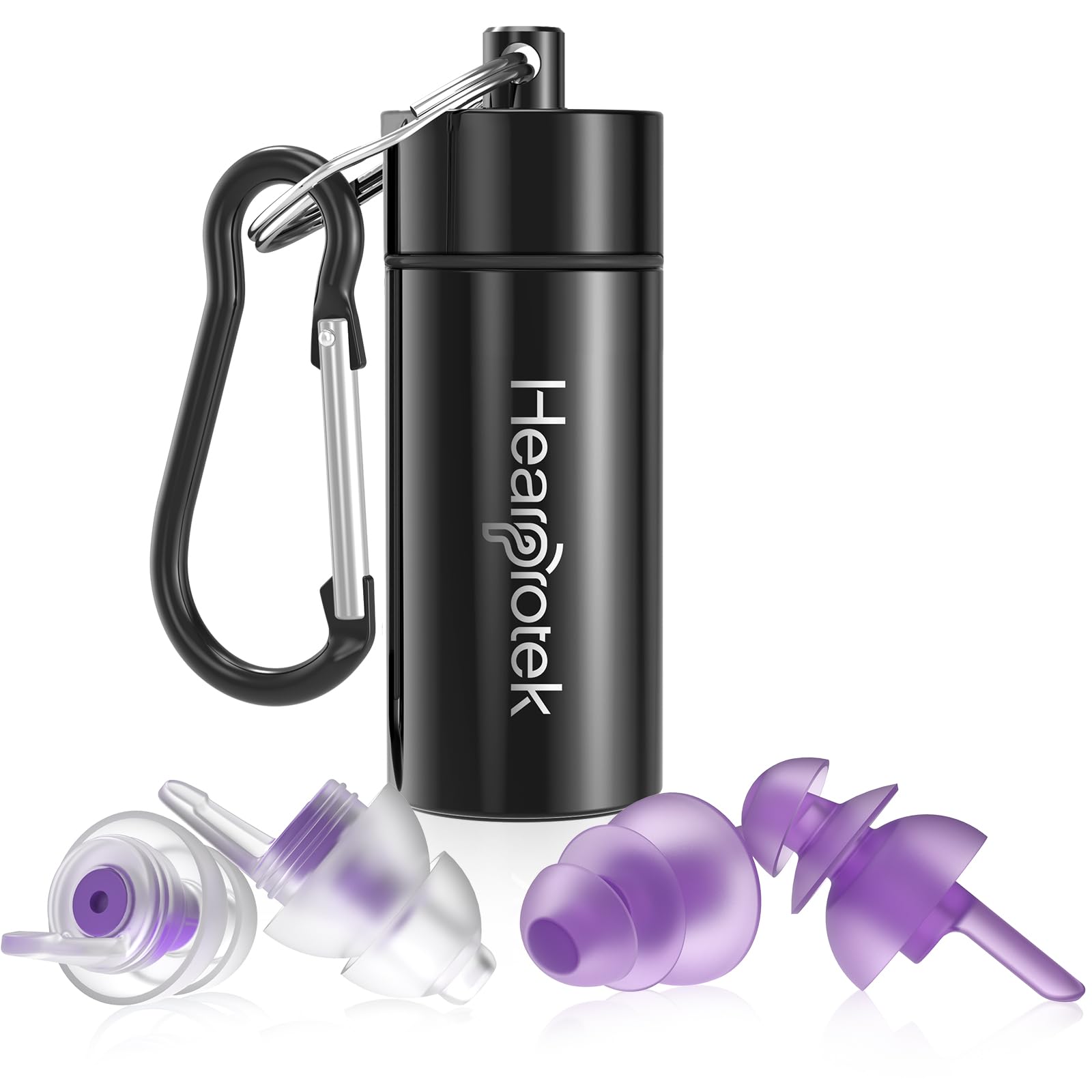 Hearprotek Tappi per le orecchie per dormire, 2 paia di tappi per le orecchie ultra morbidi per riduzione del rumore e protezione dell'udito per lavoro laterale, dormienti, russare, 32 dB (Viola