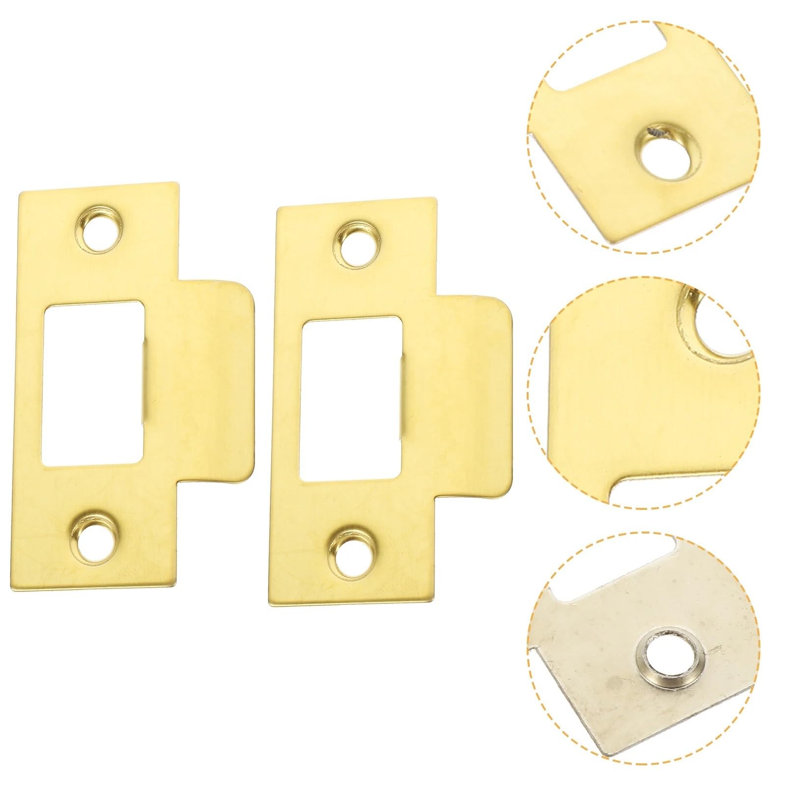 Lot de 20 plaques de gâche de porte avec boucle de languette, pêne dormant, plaque de renfort de sécurité pour porte