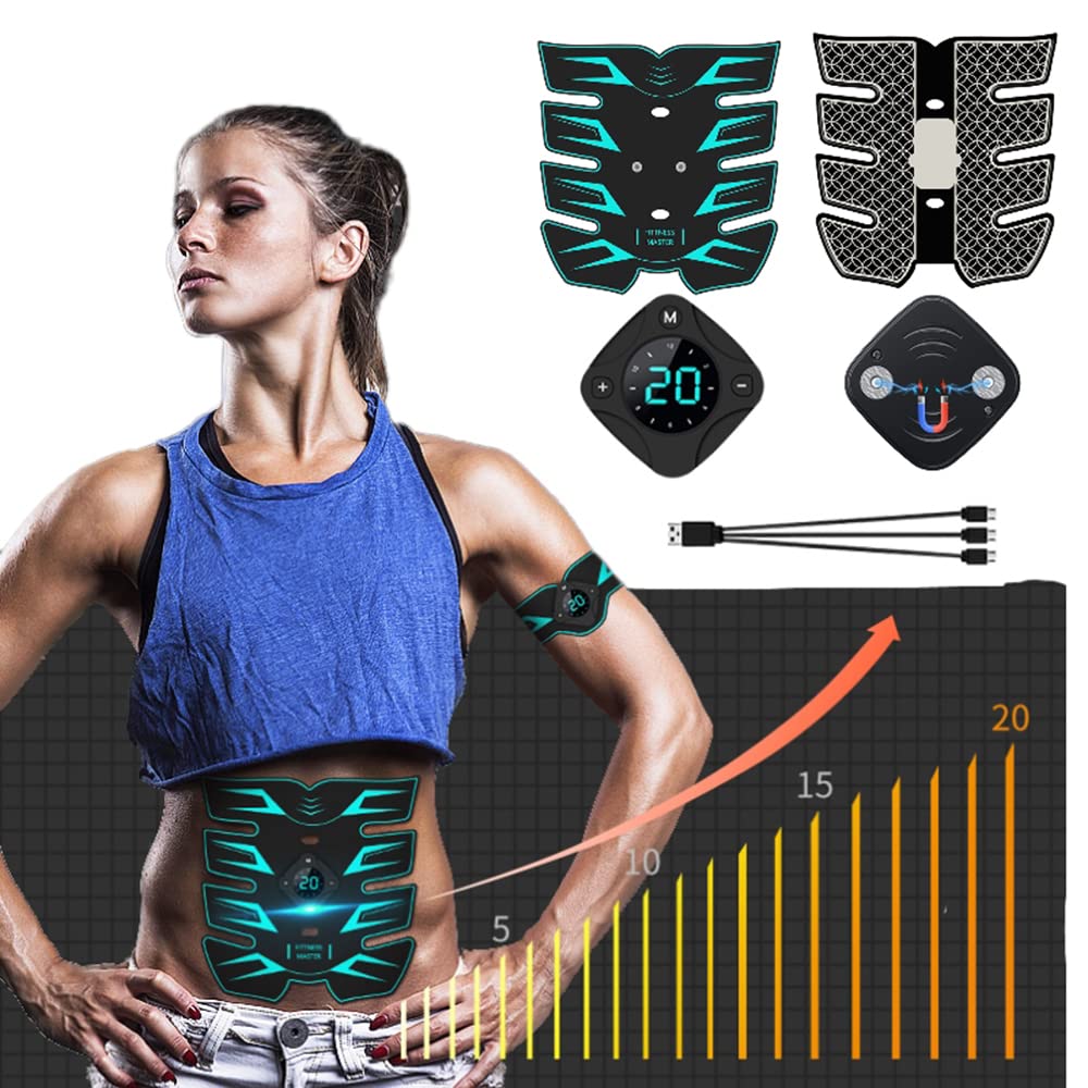 Entrenador Abdominal EMS de 12 Modos con Pantalla LCD Mejorada, estimulador Muscular magnético, Entrenamiento de Abdominales, Fitness, Gimnasio en casa, pérdida de Peso, adelgazami