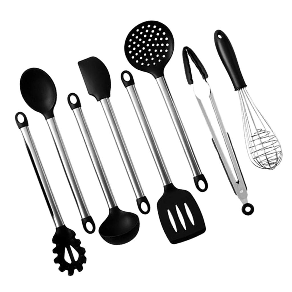 8-teiliges Silikon-Kochutensilien-Set, Küchenhelfer, Kochlöffel-Set