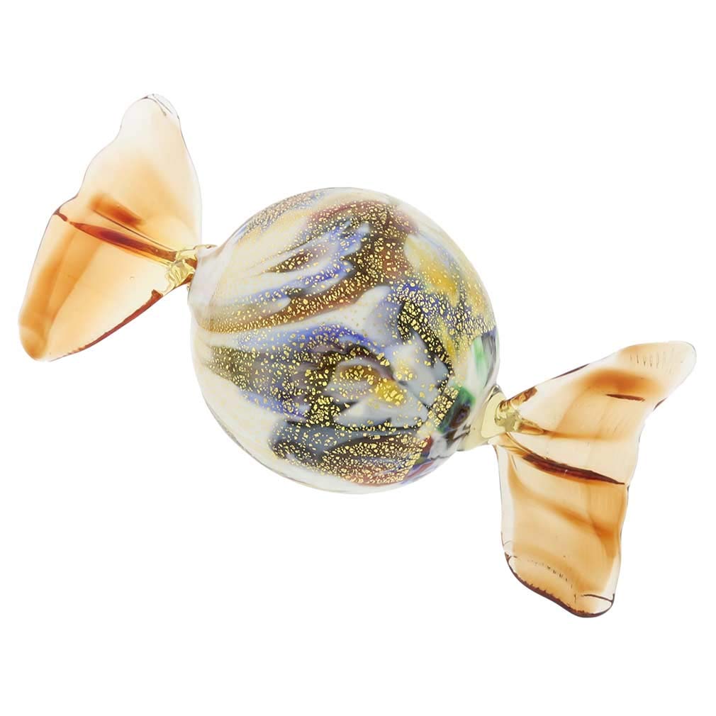 Glass Of Venice Red Murano Glass Candy - Sparkling 8Cm
