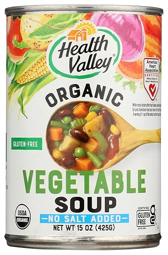 Health Valley Sopa de verduras orgánica, sin sal, 15 onzas, paquete de 3
