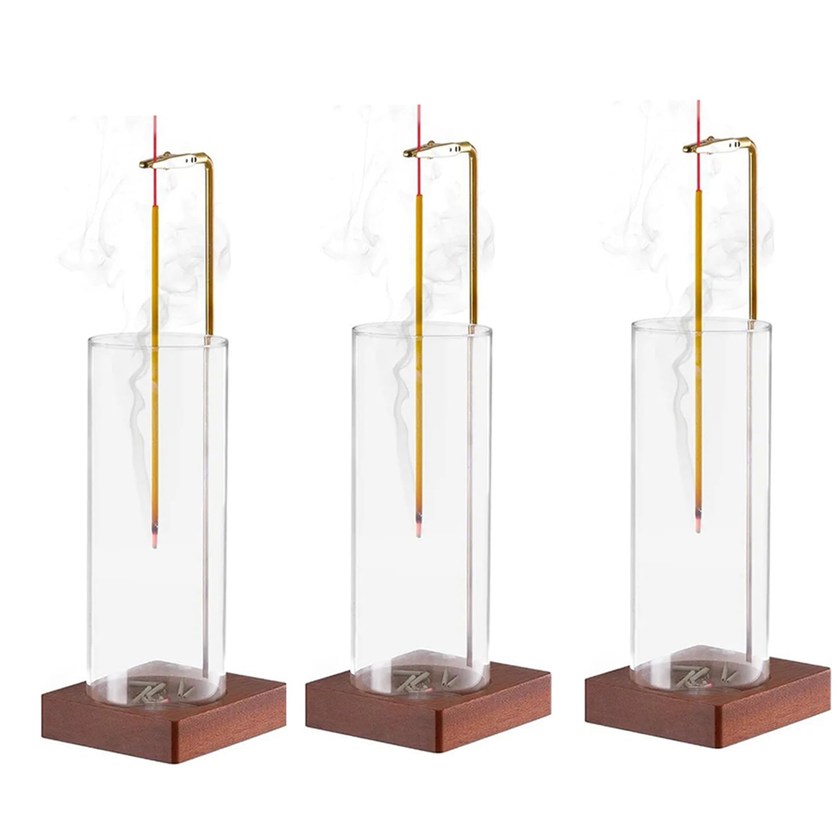 Hndhbfgrt 3X Incense Holder for Sticks,10Inch Anti Ash Flying Incense Holder with Removable Ash Catcher,Upside Down Incense Burner