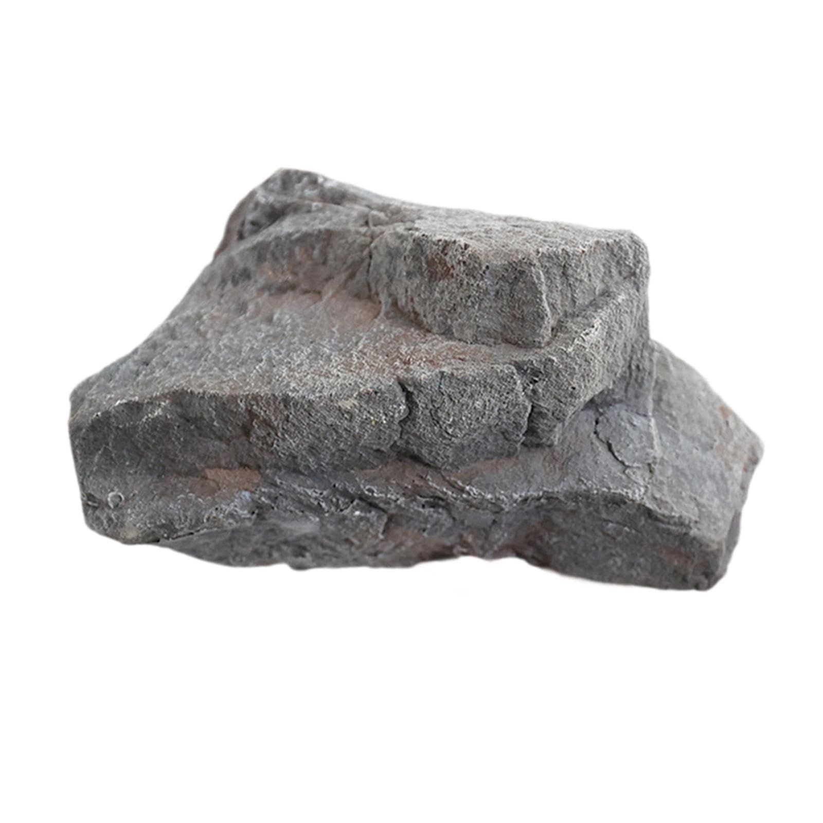 Fenteer Artificial Landscape Rock Yard Ornament Lightweight Accessory for Photography Prop Irregular Gray Ornament Garden Decoration, 33x22x21cm