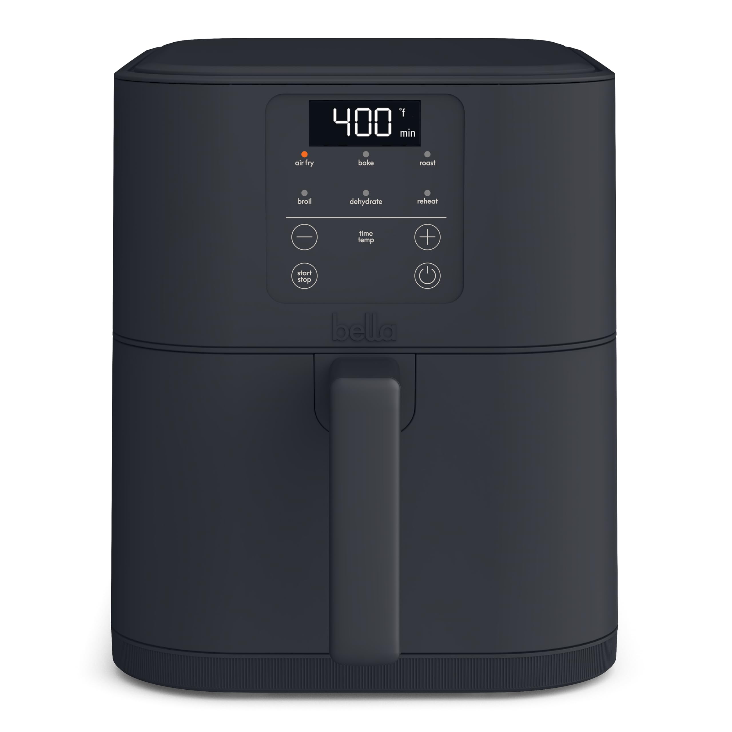 bella Fits-Anywhere™ 6qt Slim Air Fryer with Non-Toxic Coating, Slate