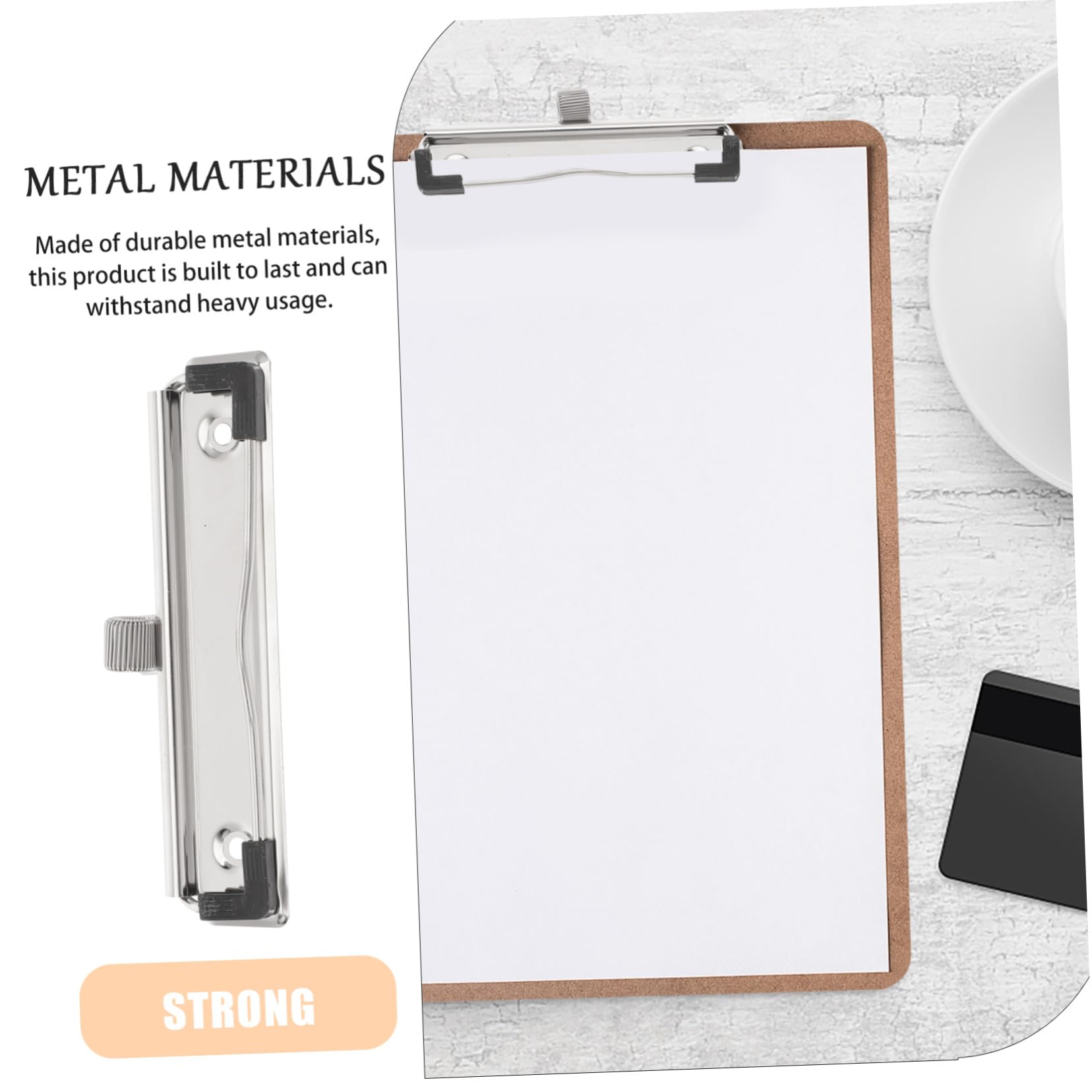 Holibanna 5 pezzi Clip per Appunti in Metallo Portablocco Resistente e Durevole per Documenti Fermacarte Versatile per Ufficio e Casa Design Elegante e Funzionale
