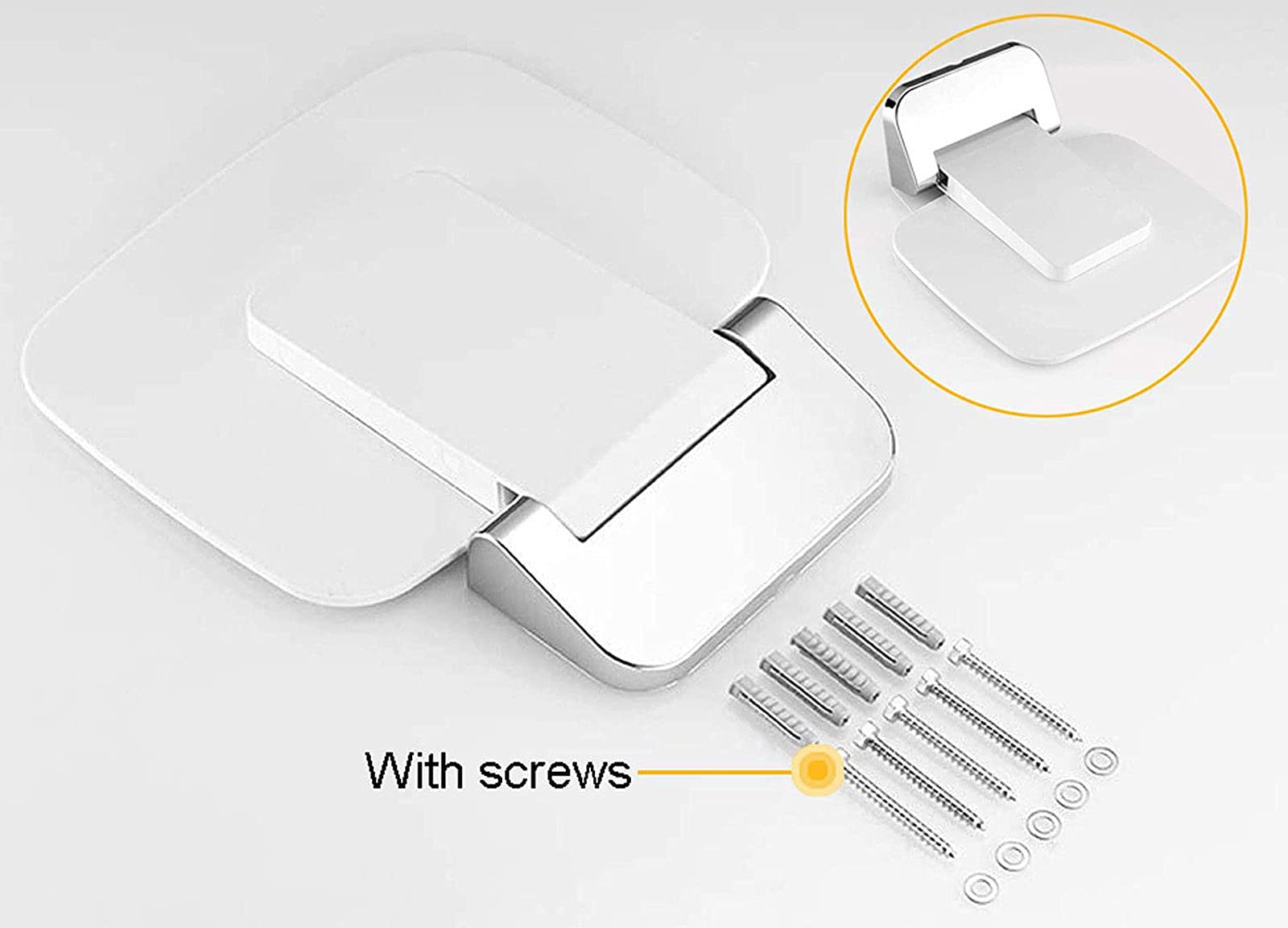 Silla Baño para Ancianos y Minusvalido para Asistencia en la Ducha Evita Resbalones, Taburete Ducha Baño Plegable Asiento Montado en la Pared, Ahorra Espaciom, Carga Máxima: 200kg