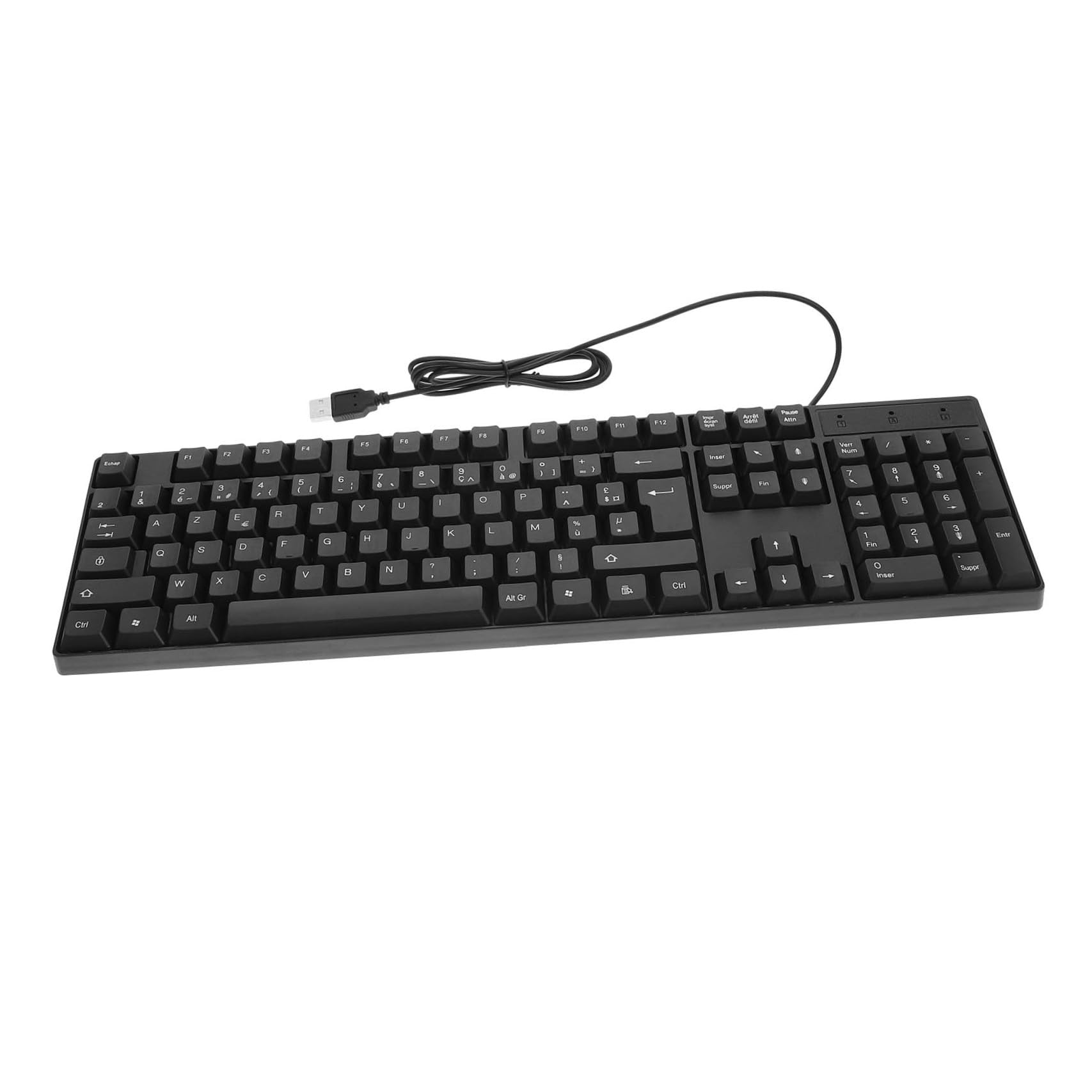 Teclado cable USB de 104 teclas con teclado numérico para trabajar de forma fluida 8