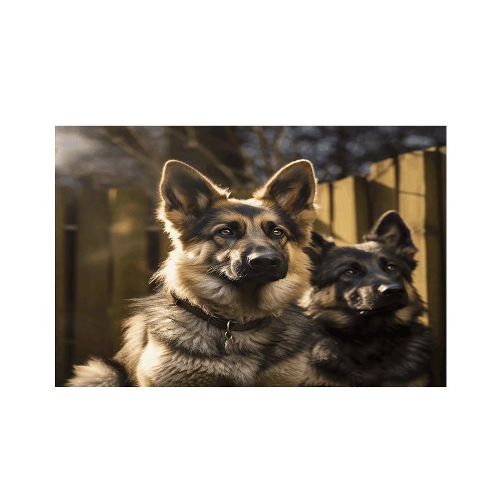German Shepherd Placemats Non-Slip Heat Resistant Table Mats Flax Washable Cloth Place Mats Easy to Clean Premium Placemat for Kitchen Dining Table Decor Party Outdoor