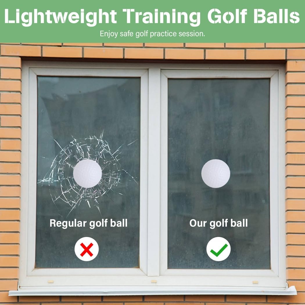 Training Golf Balls, Hollow Plastic 125 Pcs with Flight Limited, Practice Multi-Colored Realistic Balls for Outdoor Indoor Practice, Supplies and Golf Party Decorations